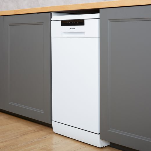 Hisense Slimline Dishwasher - White - Dishwasher in kitchen