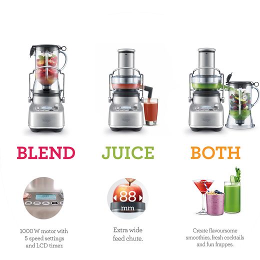 Sage The 3X Bluicer™ Pro SJB815BSS2GUK1 Juicer & Blender - Brushed Stainless Steel - Annotation - What it can make shot