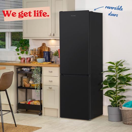 Russell Hobbs Frost Free Fridge Freezer - Black - Annotation - Reversible doors