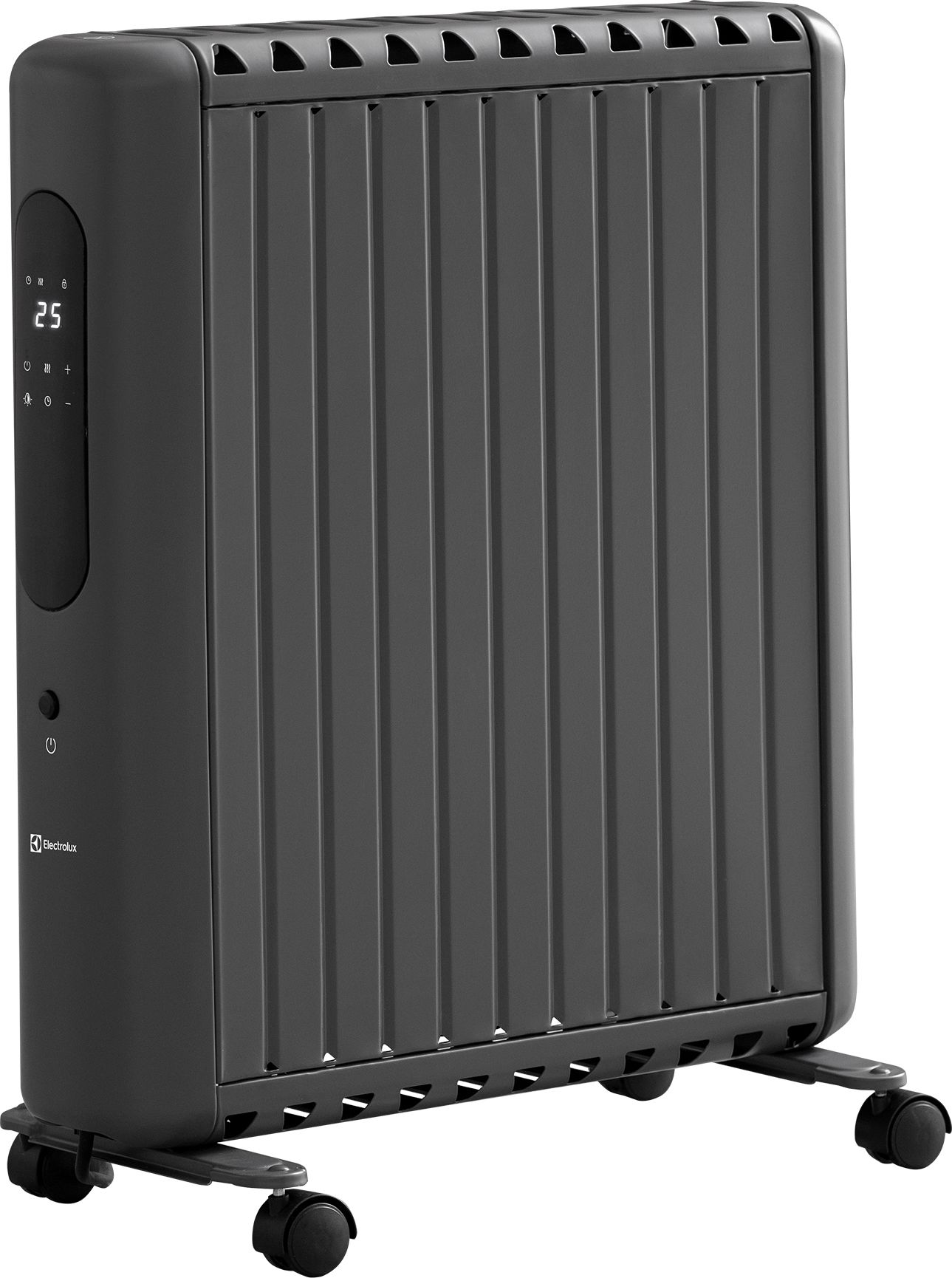 Electrolux 2500W Oil Filled Radiator - Grey - Digital Display - Timer