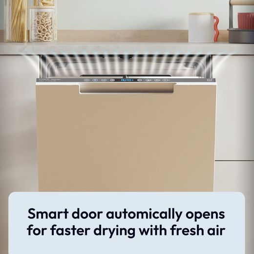 Candy RapidÓ Integrated Standard Dishwasher - White with Fixed Door Fixing Kit - Annotation - Smart door opening