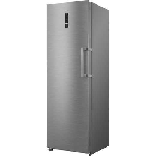 Midea Frost Free Upright Freezer - Brushed Steel - Left perspective