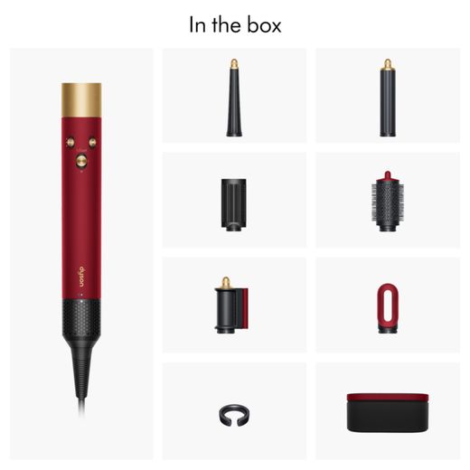 Dyson Airwrap™ 594810-01 Hair Straighteners - Red Velvet - Annotation - in the box shot