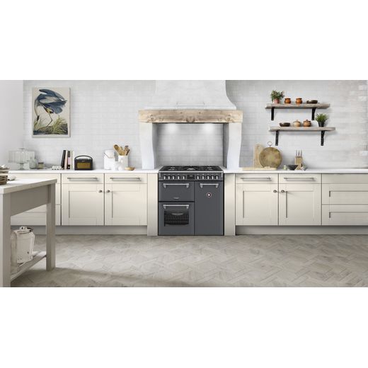 Stoves Dual Fuel Range Cooker - Anthracite - Range cooker in kitchens shot 