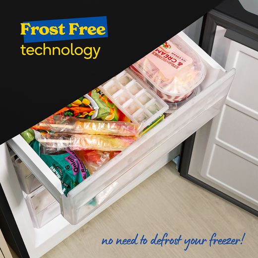 Russell Hobbs Frost Free Fridge Freezer - Black - Annotation - Frost free technology