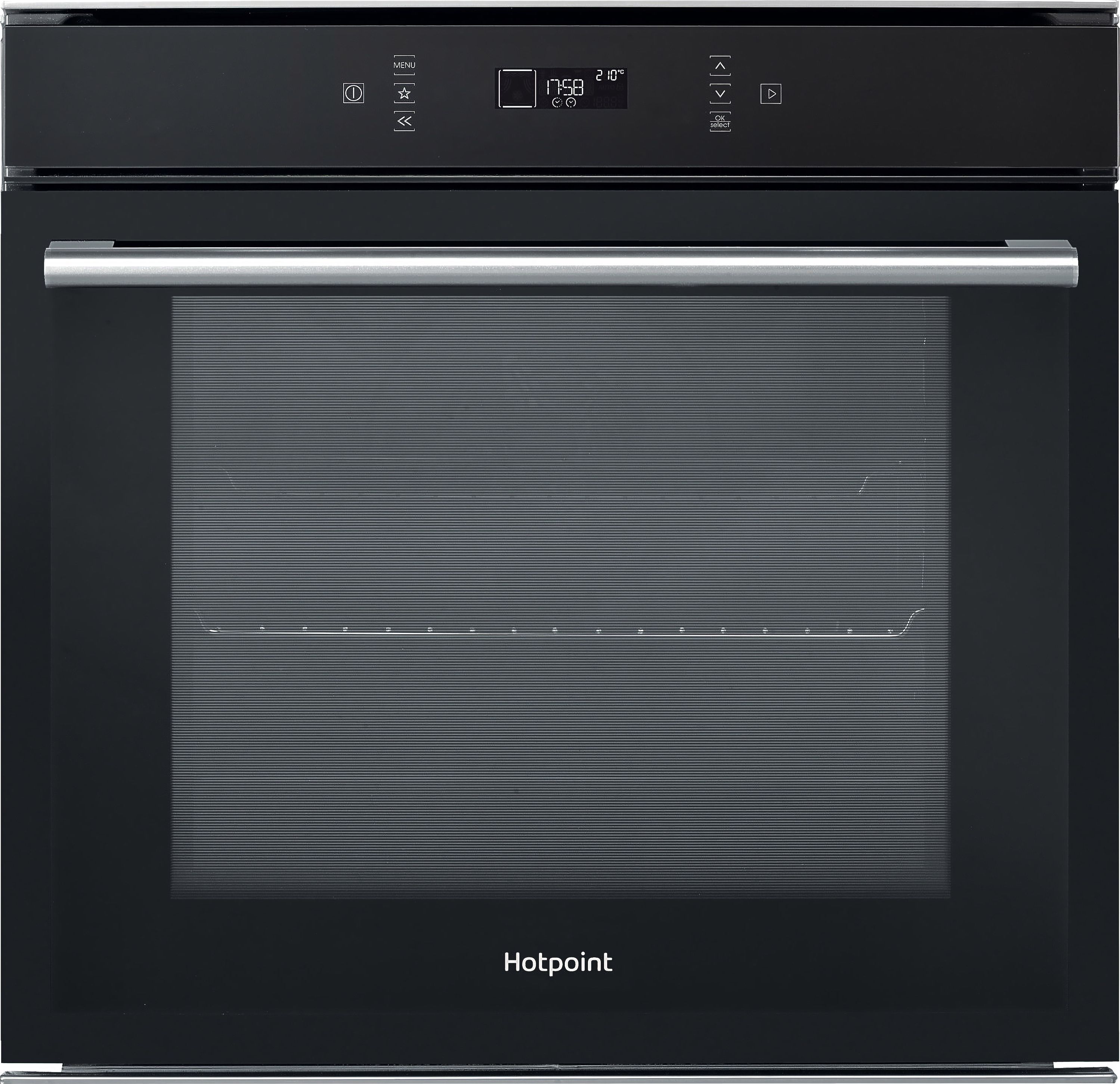 Hotpoint Class 6 SI6871SPBL Built In Electric Single Oven and Pyrolytic Cleaning - Black - A+ Rated, Black