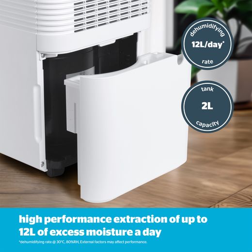 Silent Night AIRMAX 1200 Dehumidifier - White - Annotation -  High performance shot