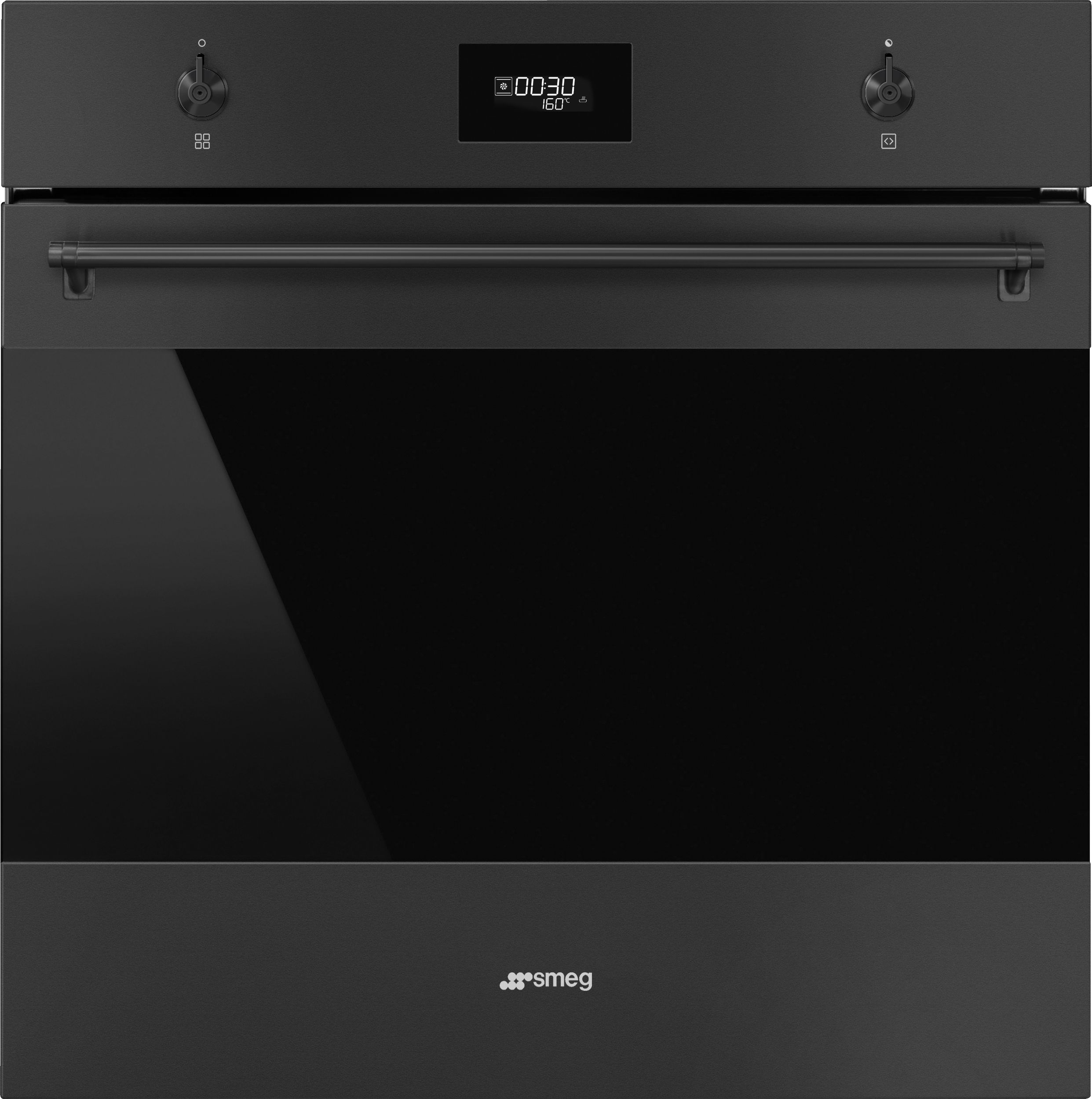 Smeg - Electric Single Oven - Built-In - 70L Capacity - Pyrolytic Cleaning - Black