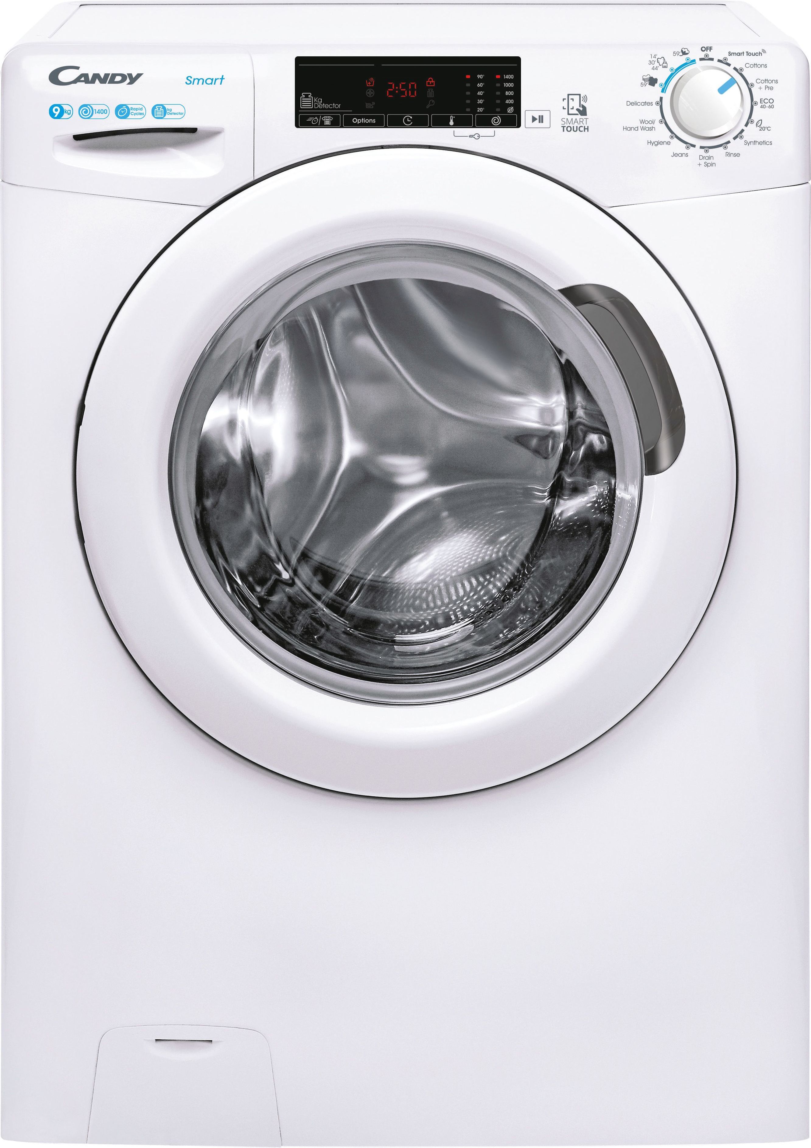 Candy CS149TW4/1-80 9kg Washing Machine with 1400 rpm - White - B Rated, White