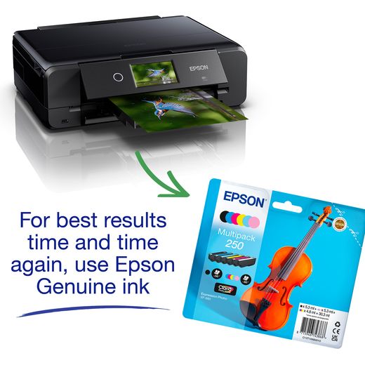Epson Wireless Inkjet Printer - Black - annotation - use genuine ink