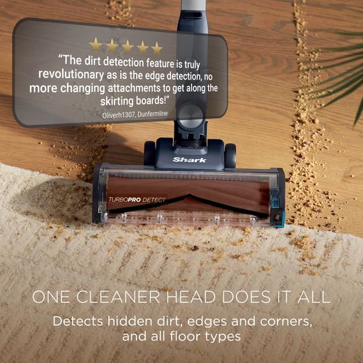 Shark Cordless Vacuum Cleaner with up to 60 Minutes Run Time - Walnut - Annotation - one head shot