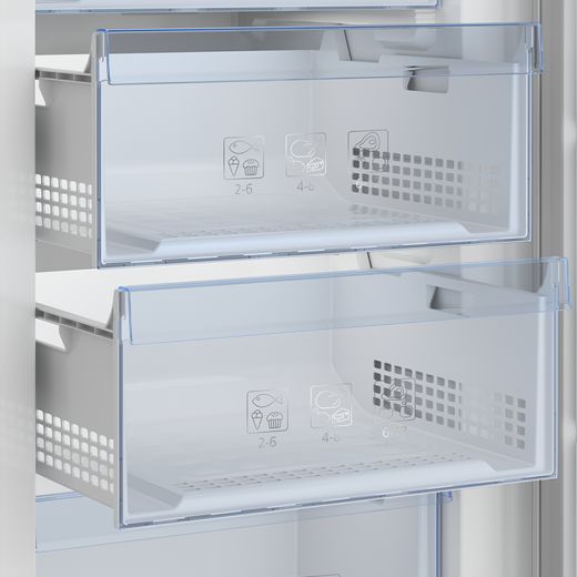Beko Upright Freezer - White - Close up drawer shot