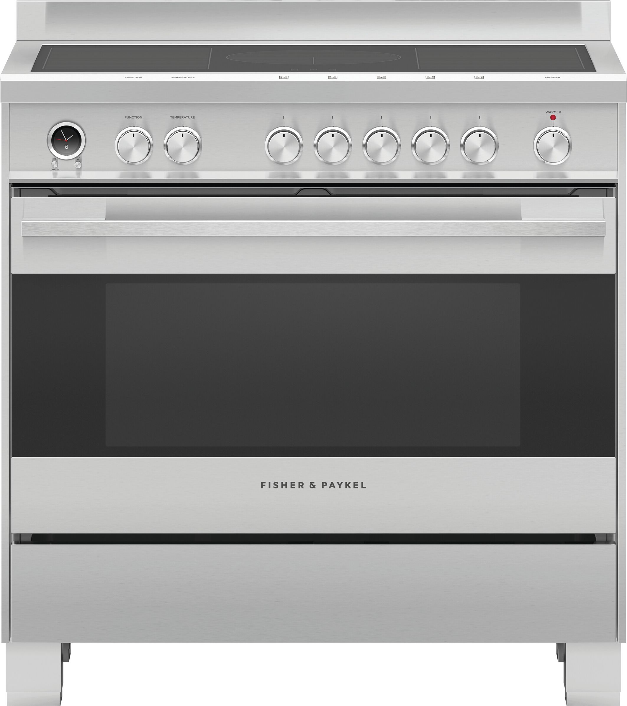 Image of Fisher & Paykel OR90SDI6X1 90cm wide Electric Range Cooker with Induction Hob - Stainless Steel - A Rated, Stainless Steel