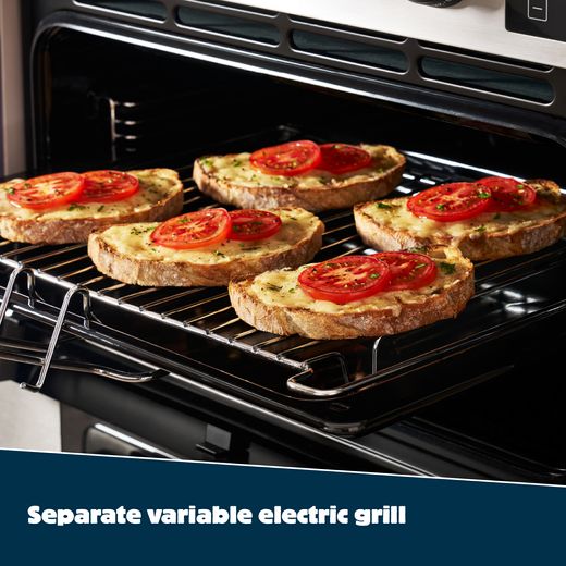 Belling Cookcentre 100DF 100cm Dual Fuel Range Cooker - Stainless Steel - Annotation - Separate variable electric grill