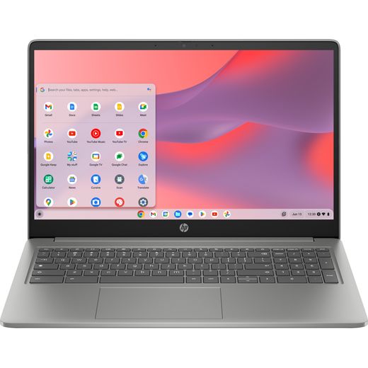 HP 15.6" 15a-nb0006na Chromebook - Silver - Front shot