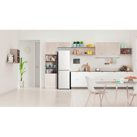 Indesit Fridge Freezer - White - Fridge freezer in kitchen shot