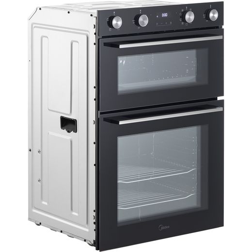 Midea MBOD70M30D0-BK Built In Electric Double Oven - Black - Right perspective