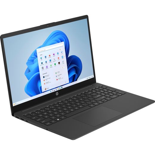 HP 15-fd0062na 15.6" Laptop - Intel® Core™ i5, 512GB SSD, 8 GB RAM - Jet Black - right perpsective shot