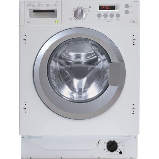 CDA CI381 Integrated 8Kg Washing Machine with 1400 rpm - White - B Rated