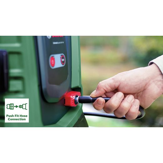 Bosch 0.600.8C7.070 Pressure Washer Green - Annotation - push fit hose shot