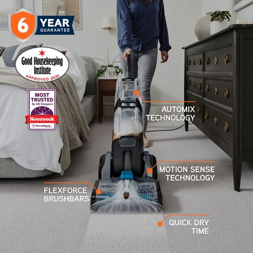 Vax Platinum Smartwash CDCW-SWXS Carpet Cleaner - Annotation - Warranty shot