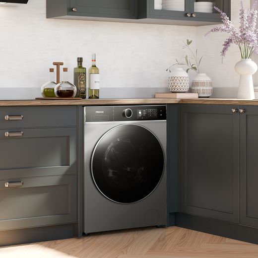 Hisense 5i KitchenFit Series WF5I9043BTFS 9kg Washing Machine with 1400 rpm - Titanium - Washing machine in kitchen