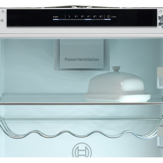 Bosch Series 4 KIR81VFE0G Integrated Upright 177cm Fridge - Fixed Door Fixing Kit - White - Control panel