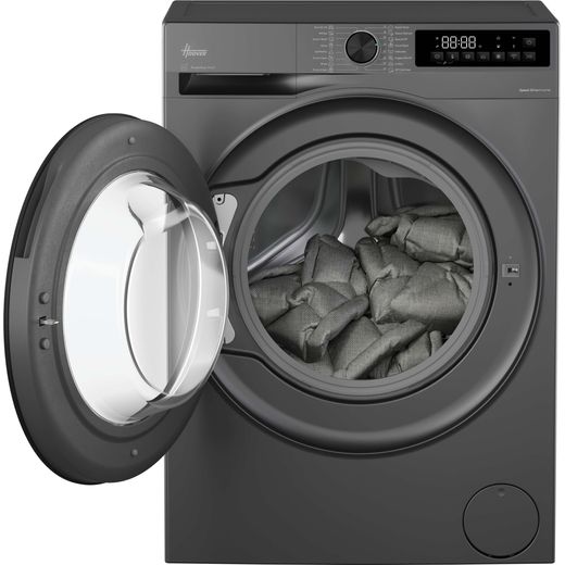 Hoover Pro Wash Series 3 HBR 411BL9G-80 11kg Washing Machine with 1400 rpm - Graphite - Front with door open 