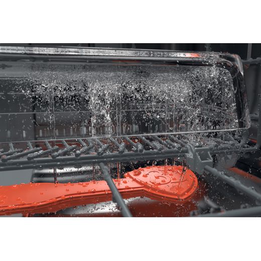 Hotpoint Standard Dishwasher - Black - Water dispenser in action