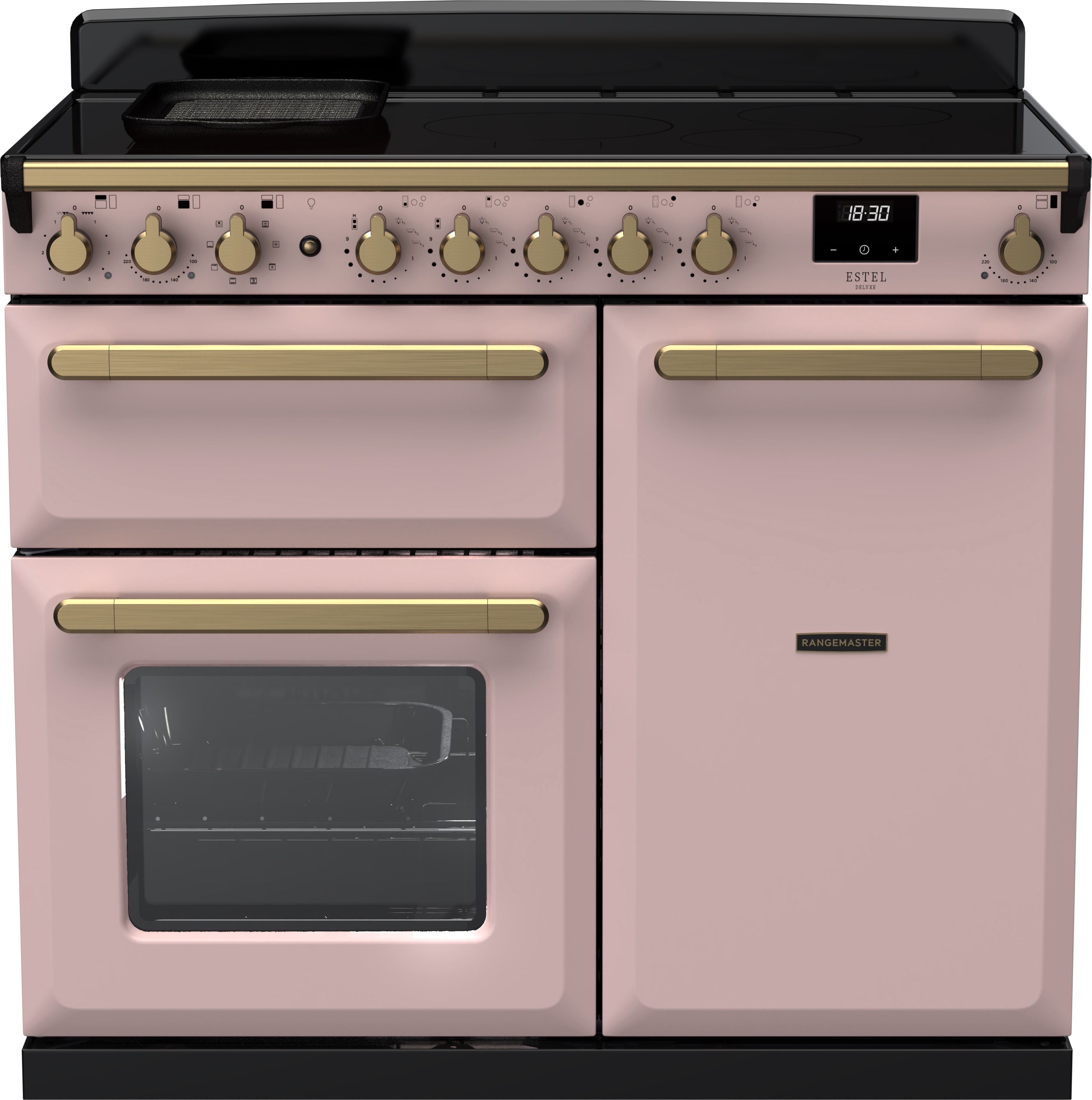 Rangemaster 100cm Electric Range Cooker Induction Hob Pale Pink