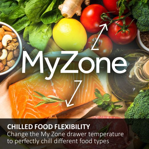 Haier 70/30 Total No Frost Fridge Freezer - Silver  - Annotation - My zone shot