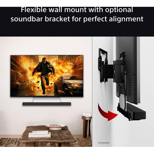 Sony Bravia 55" 4K Ultra HD OLED Smart TV - Annotation - Flexible wall mount shot