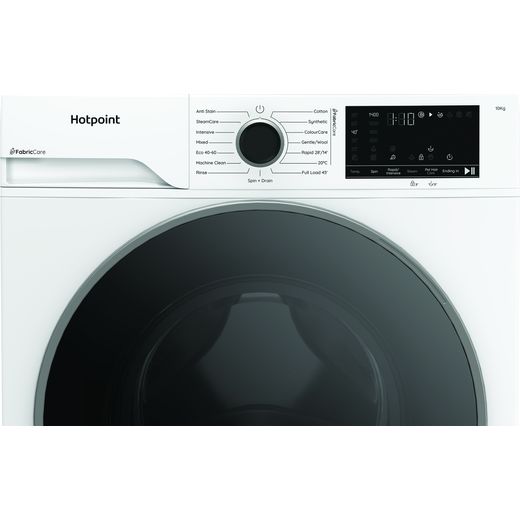 Hotpoint FabicCare HBCA 103 CARE UK 10kg Washing Machine with 1400 rpm - White - Control panel