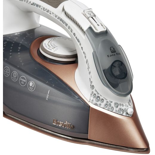 Breville DiamondXpress VIN401 3100 Watt Iron -White / Rose Gold - Close up