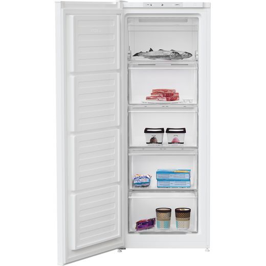 Beko FNE4545W 146cm Small Frost Free Upright Freezer - White - Door open