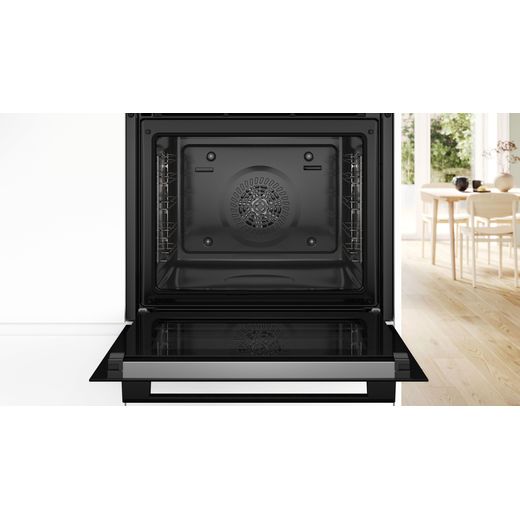 Bosch Series 4 Built In Electric Single Oven - Black  - Front inside oven shot