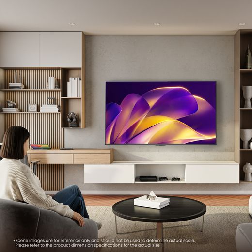 Hisense 65" 4K Ultra HD DLED Smart Freely TV - tv in living room shot