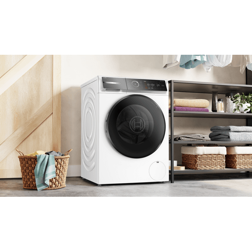 Bosch Serie 8 WGB264A1GB 11kg Washing Machine with 1351 rpm - White - Washing machine in laundry room