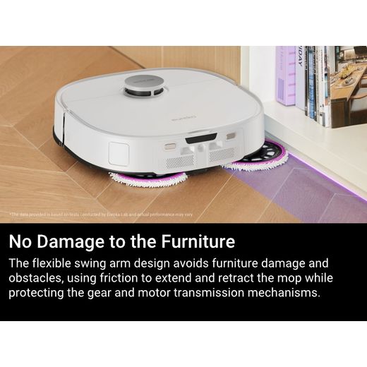 Eureka J15 Robotic Vacuum Cleaner - White - annotation - no damage to furniture shot