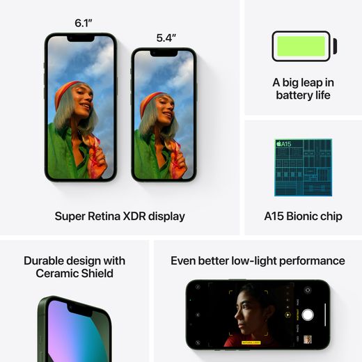 Apple iPhone 13 - As New 128GB in Green